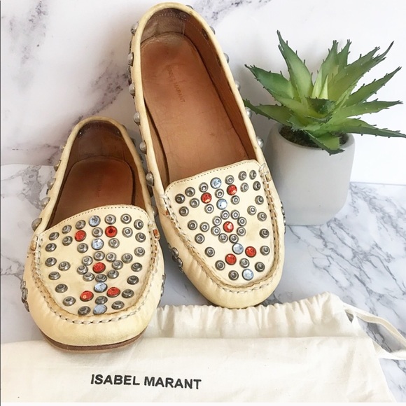 Isabel Marant Shoes - Isabel Marant 7 Cherry Embellished Leather Loafers